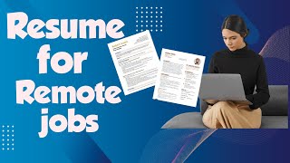 Perfect resume for Remote Jobs How to make CV for Work from Home jobs [upl. by Ruddy]