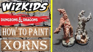 How To Paint Xorns dungeons and dragons wizkids [upl. by Annalla881]