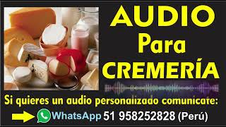 Audio para cremería [upl. by Emorej]