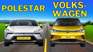 Polestar 4 Long Range Dual Motor vs VW ID4 GTX 2024  Which is better [upl. by Acimak]