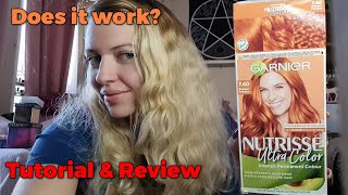 Get Ginger to blonde balayage at home Testing Garnier Nutrisse Ultra Color Copper Passion review [upl. by Suhcnip659]