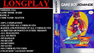 Mega Man Zero USA Game Boy Advance  Longplay  Hard Mode  100 Completion [upl. by Tizes]