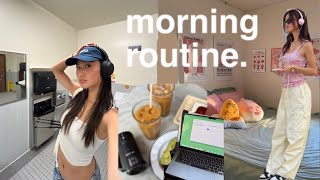 MY MORNING ROUTINE IN COLLEGE 📚 trying to survive midterms [upl. by Ayanal]