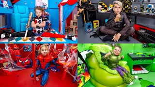 🌈🏠 Superheroes Four Colors Playhouse A Vibrant Adventure with Vania Mania Kids [upl. by Annawak120]