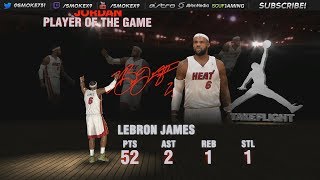 NBA 2K14 LeBron James 52 Points Vs Toronto Raptors Sick Highlights PS4 NEW [upl. by Angid]