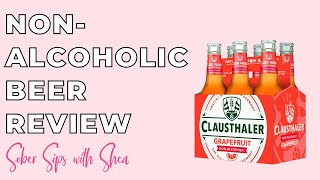 Sober Sips Clausthaler Grapefruit  NonAlcoholic Beer Review [upl. by Xella32]