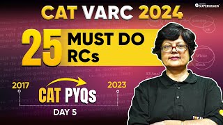 CAT VARC PYQs  CAT Previous Year RC Passages Solution 📑 CAT 201723 Paper Solution 🎯 Day 5 [upl. by Ahsinat]