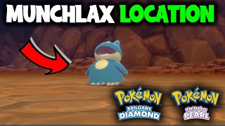 WHERE TO GET MUNCHLAX ON POKEMON BRILLIANT DIAMOND AND SHINING PEARL [upl. by Goar502]