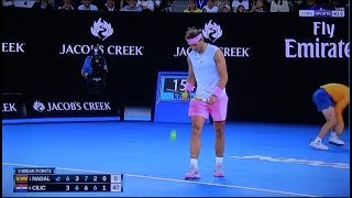 R NADAL VS M CILIC  Australia Open 2018  Quarter Final [upl. by Edroi]