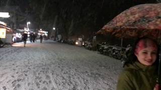 Seasons first snowfall  Mall Road Nainital [upl. by Cinomod]