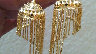 short jhumko kaner dul gold jewellery jhumka [upl. by Ernest]