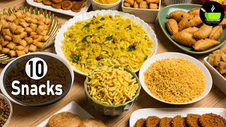 10 Indian Snacks Recipes  Easy Evening Snacks  Dussehra Recipes  Quick amp Easy Snacks Recipes [upl. by Marquez]