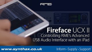 RME Fireface UCX II iPad control with RMEs Advanced USB Audio Interface [upl. by Schnabel396]