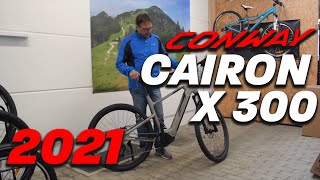 Conway Cairon X 300  2021  Platin matt  black Cross eBike [upl. by Annuaerb]