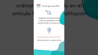 Reformas de la Constitución Española de 1978 hasta la fecha [upl. by Nenney361]