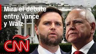 Debate de candidatos a la vicepresidencia entre JD Vance y Tim Walz  Elecciones en EEUU 2024 [upl. by Dachia759]