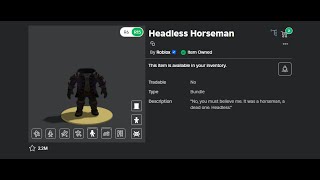 Buying Headless Horseman Roblox made me toxic [upl. by Jacquenette500]