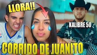 REACCION al CORRIDO DE JUANITO de CALIBRE 50 GABY ACABA LLORANDO [upl. by Schilit]