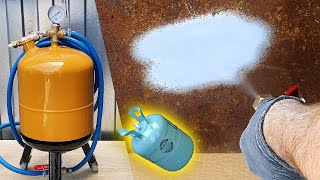 Mens dream Rust removal Portable Air Sandblaster using Gas Bottle  DIY  Very Powerful [upl. by Neelyaj]