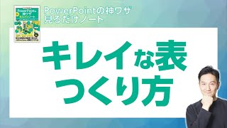 『PowerPointの神ワザ見るだけノート』解説⓱ 意外と知られていない！表をキレイに整える方法！ [upl. by Solon96]