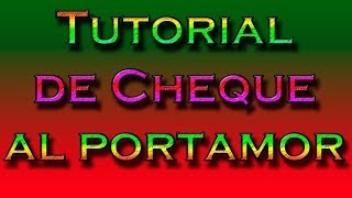 Tutorial de cheque al portamorMelendi [upl. by Ikairik349]