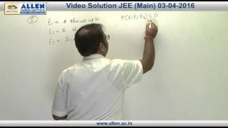 JEE Main 2016 Exam Mathematics Solution – Q No 04 05 06 Paper CodeG [upl. by Arlynne]