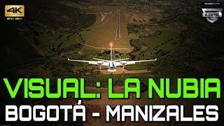 Colombia Dangerous Approach La Nubia Manizales SKBOSKMZ AC 500S 4K [upl. by Anelej187]