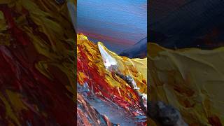 Satisfying painting Sunrise painting mt Everest shorts painting [upl. by Tnek]