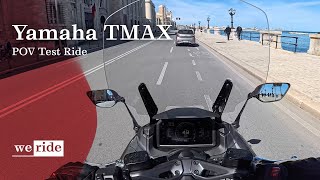 Yamaha TMAX Tech Max 2024 ✈️  POV Test Ride [upl. by Attinahs623]