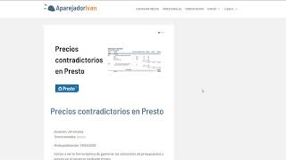 Precios contradictorios en Presto  Avance [upl. by Sil360]