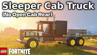 Tutorial  Sleeper Truck NO OPEN CABIN REAR  LEGO Fortnite [upl. by Ellerret]