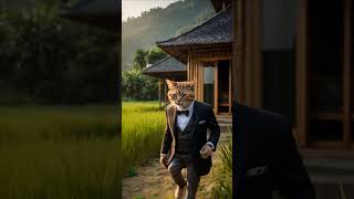 Farm Cat Stroll Exploring the Rice Fields [upl. by Nnelg720]