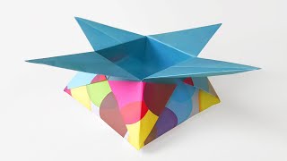 Comment faire une BOITE FACILE en ORIGAMI [upl. by Seugirdor666]