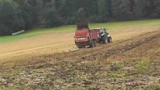 Miststeuen 2009 mit Deutz Agrotron 6 20 mit Tebbe Miststreuer Teil 1 [upl. by Madaras]