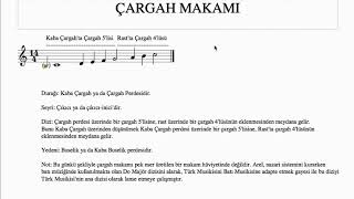 Makam ve Nazariyat Dersleri  3 Çargah Makamı ve Basit Şehnaz Buselik Makamı [upl. by Aiekan]