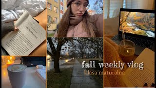 JESIENNY WEEKLY VLOG  klasa maturalna przygotowania do egzaminów pieczenie czytanie🍂📓🏫 [upl. by Brightman]