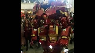 A Real Life 10 ft Tall Iron Man Hulkbuster  The Best Costume at Comic Con 2015 in New York [upl. by Aicirt488]