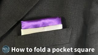 How to fold a pocket handkerchief  Double presidential fold with 2 handkerchiefs [upl. by Sudnor]