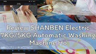 Review SHANBEN Electric 7KG5KG Automatic Washing Machine Household Mini DehydrationFree Dryer [upl. by Analat]