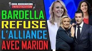 BARDELLA REFUSE CATÉGORIQUEMENT LALLIANCE AVEC MARION MARÉCHAL ET ZEMMOUR [upl. by Miksen]