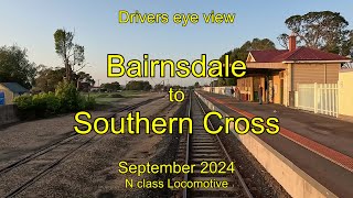 Drivers eye view Bairnsdale to Southern Cross N class Sep 2024 [upl. by Hsac]