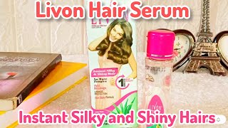 Livon Hair Serum for Silky And Shiny Hairs 🌷hairserumsilkyhairhaircare [upl. by Allekim]