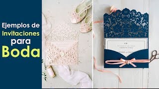 ejemplos invitaciones para boda [upl. by Ydnem338]