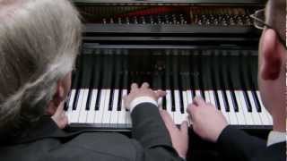 Bachs Art of the Fugue  Contrapunctus IX  piano for 4 hands [upl. by Adnilak]