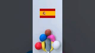 Spain Flag Colors in Action Mixing Red and Yellow  Rainbow Rym spain flag worldflags [upl. by Ahtelrac]