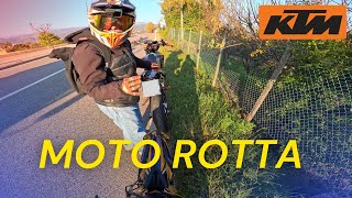 KTM ROTTO A 30 KM DA CASA 💥⚙️ YZ 250 MOTARD [upl. by Maddock]