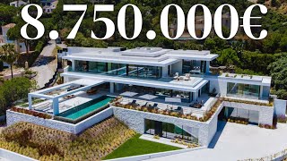 INSIDE A 8750000€ Timeless Modern Masterpiece El Madroñal Marbella Spain [upl. by Ettenwahs]