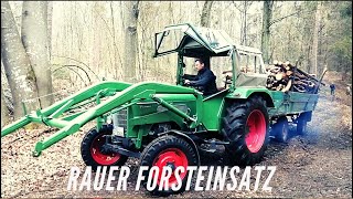 Differentialsperre rettet Situation  Gummiwagen droht Fendt zu überschieben Rauer Forsteinsatz [upl. by Hay347]