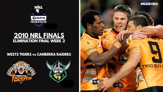 Wests Tigers vs Canberra Raiders  2010 Elimination Final  FULL HIGHLIGHTS [upl. by Camella]