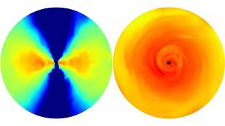 GRMHD Simulation of Potential M87 Accretion Disk [upl. by Nakeber]